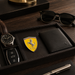 Ferrari 3D Shield Emblem – Yellow Chrome Car Badge 3" x 3"