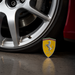 Ferrari 3D Shield Emblem – Yellow Chrome Car Badge 3" x 3"