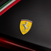 Ferrari 3D Shield Emblem – Yellow Chrome Car Badge 3" x 3"