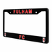 Black license plate frame with 'FULHAM FC' text and logo on a white background