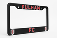 Black license plate frame with 'FULHAM FC' text and logo on a white background