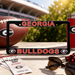 Georgia Bulldogs License Plate Frame – Black UGA Car Tag Cover