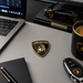 Lamborghini Black & Gold 3D Shield Emblem – 3" Car Badge