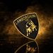 Lamborghini Black & Gold 3D Shield Emblem – 3" Car Badge