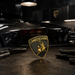 Lamborghini Black & Gold 3D Shield Emblem – 3" Car Badge