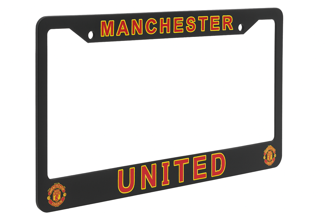 Manchester United License Plate Frame Cover – Black - EliteAuto3K