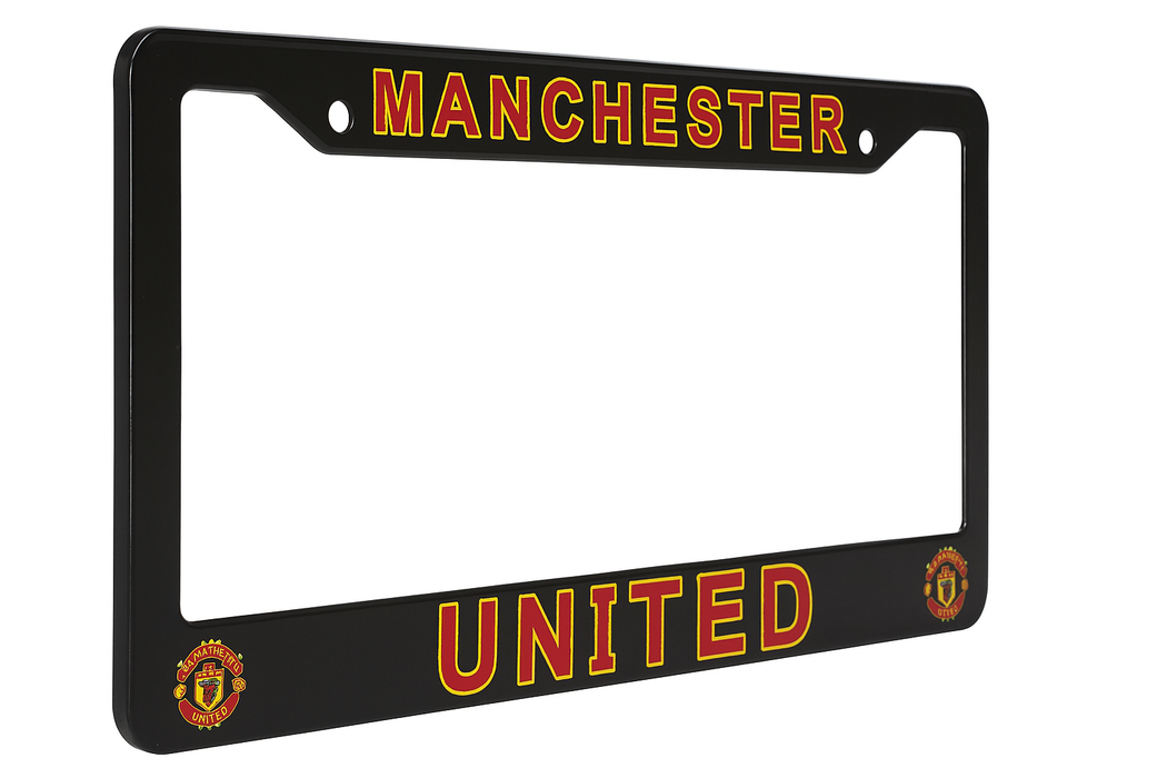 Manchester United License Plate Frame Cover – Black - EliteAuto3K