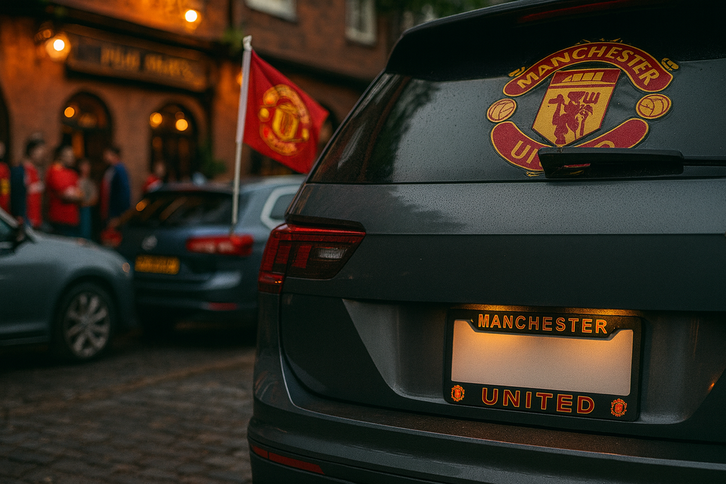 Manchester United License Plate Frame Cover – Black - EliteAuto3K