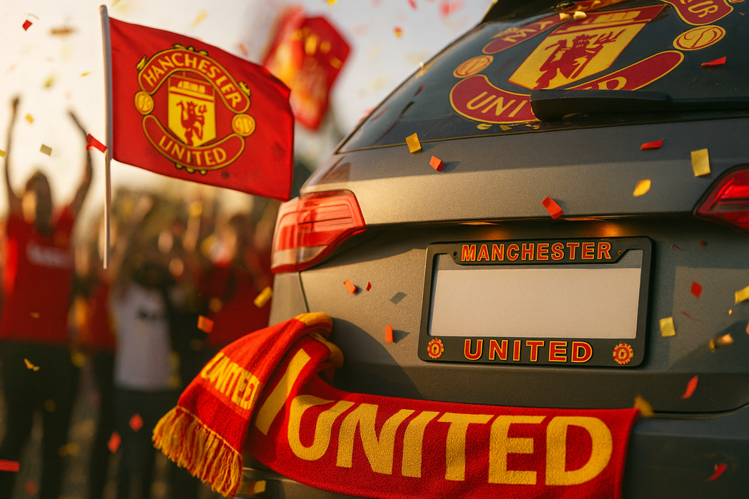 Manchester United License Plate Frame Cover – Black - EliteAuto3K