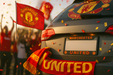 Manchester United License Plate Frame Cover in Black by EliteAuto3K