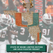 A Florida-shaped 18K gold pleated pendant covered in rhinestones, featuring orange and teal sections, shown against a blurred Miami football team background. Text at the bottom reads 'STATE OF MIAMI LIMITED EDITION 18K GOLD PLEATED PENDANT'.