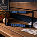New York Yankees License Plate Frame – Black Baseball Car Tag Cover