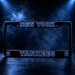 New York Yankees License Plate Frame – Black Baseball Car Tag Cover