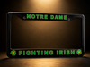 Notre Dame Fighting Irish License Plate Frame – Black Car Tag Cover