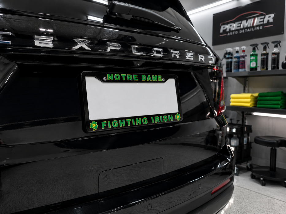 Notre Dame Fighting Irish License Plate Frame – Black Car Tag Cover