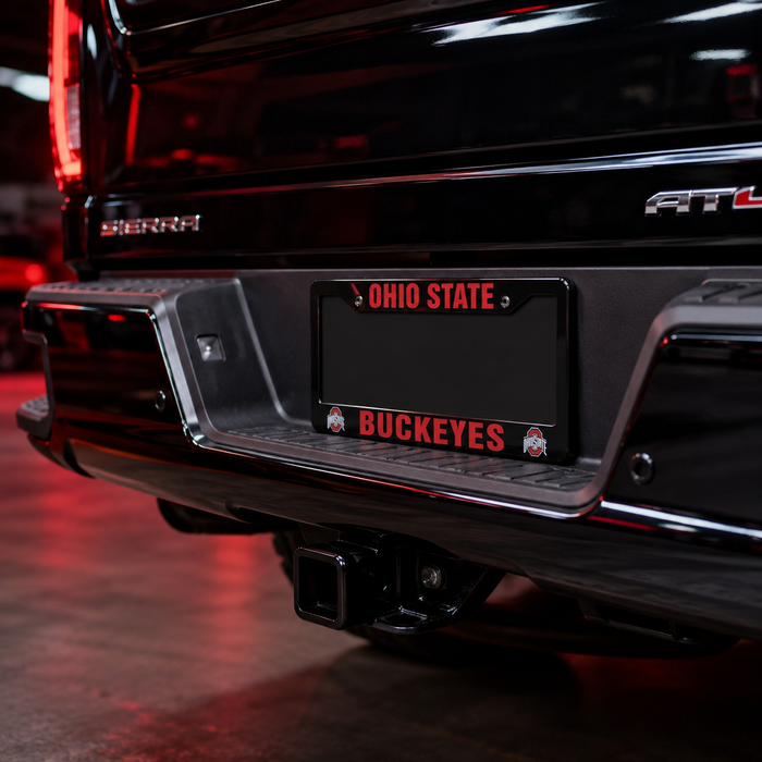 Ohio State Buckeyes Black License Plate Frame Cover