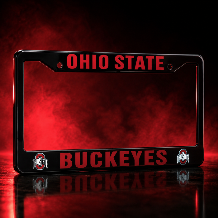Ohio State Buckeyes Black License Plate Frame Cover