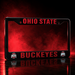 Ohio State Buckeyes Black License Plate Frame Cover