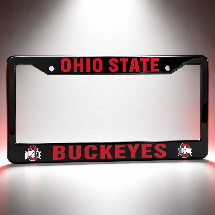 Ohio State Buckeyes Black License Plate Frame Cover