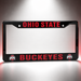 Ohio State Buckeyes Black License Plate Frame Cover