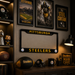 Pittsburgh Steelers License Plate Frame – Black Football Car Tag Cover