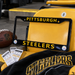 Pittsburgh Steelers License Plate Frame – Black Football Car Tag Cover