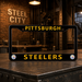Pittsburgh Steelers License Plate Frame – Black Football Car Tag Cover
