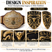 Elite Black & Gold Porsche Emblem with Brahma Bull Logo with Crumrine Designs