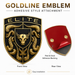 Porsche Black & Gold Hood Emblem