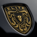 Porsche Black & Gold Hood Emblem