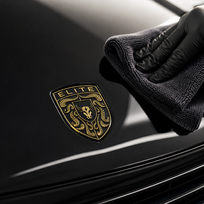 Porsche Black & Gold Hood Emblem