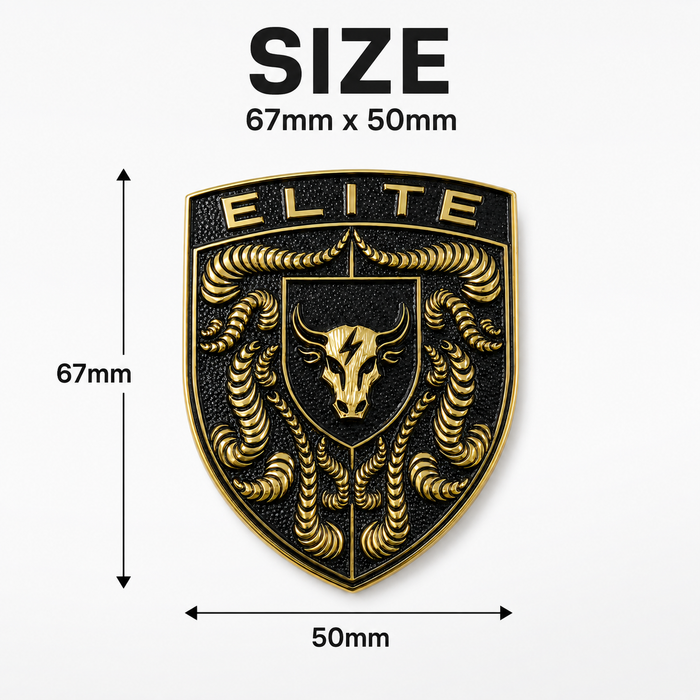 Porsche Black & Gold Hood Emblem