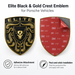 Porsche Black & Gold Hood Emblem
