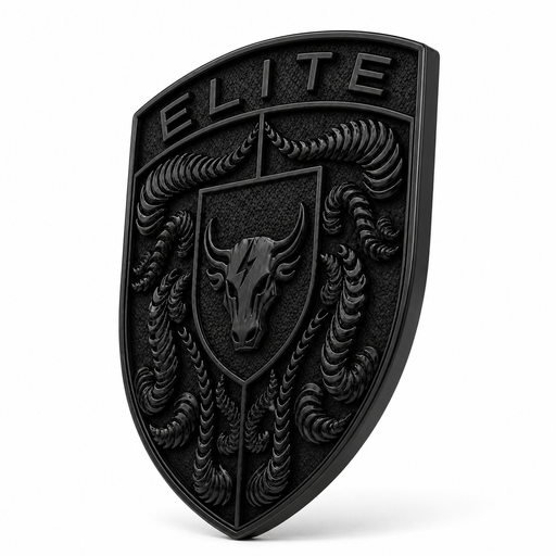 Porsche Black Hood Emblem