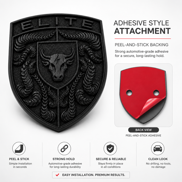 Porsche Black Hood Emblem