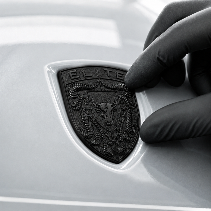 Porsche Black Hood Emblem