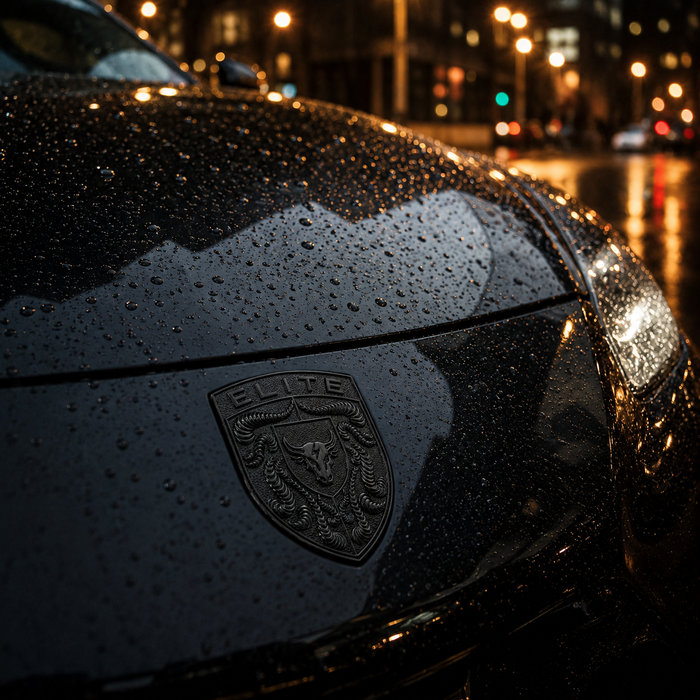 Porsche Black Hood Emblem