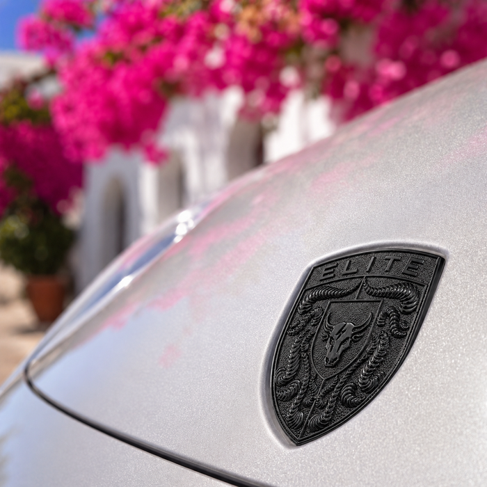 Porsche Black Hood Emblem