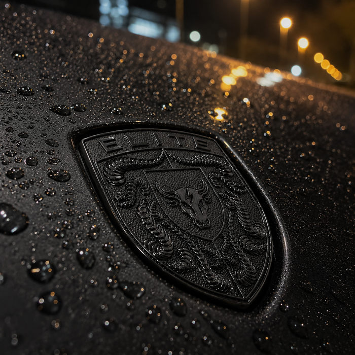 Porsche Black Hood Emblem