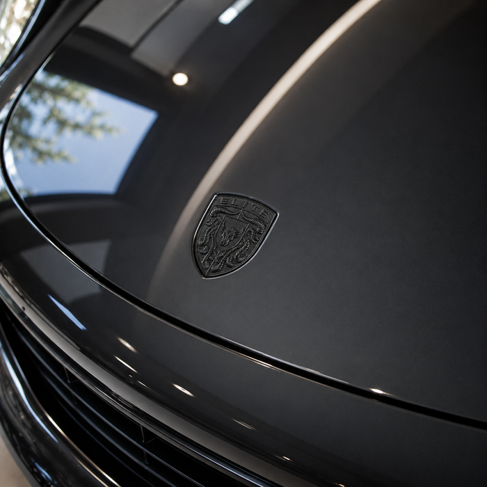 Porsche Black Hood Emblem
