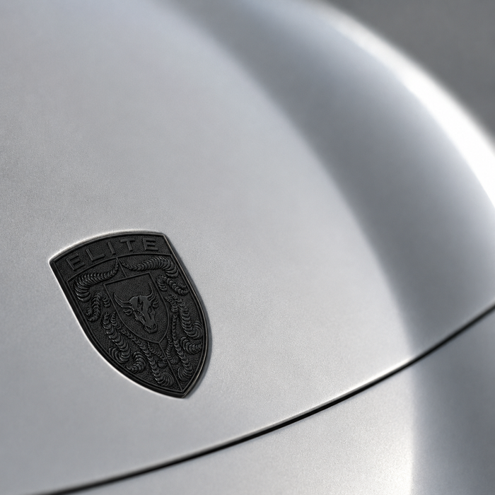 Porsche Black Hood Emblem