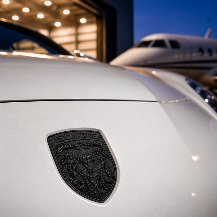 Porsche Black Hood Emblem