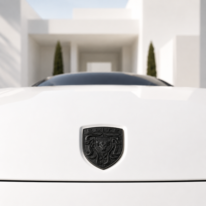 Porsche Black Hood Emblem
