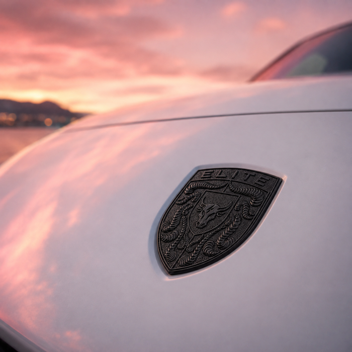 Porsche Black Hood Emblem