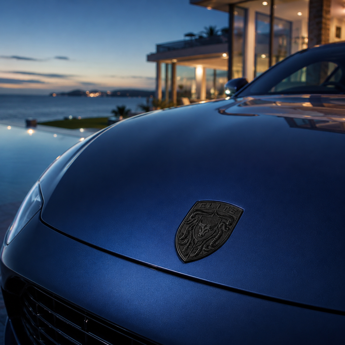 Porsche Black Hood Emblem
