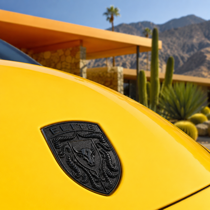 Porsche Black Hood Emblem