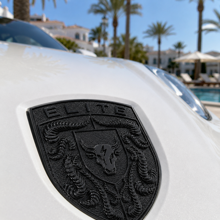 Porsche Black Hood Emblem
