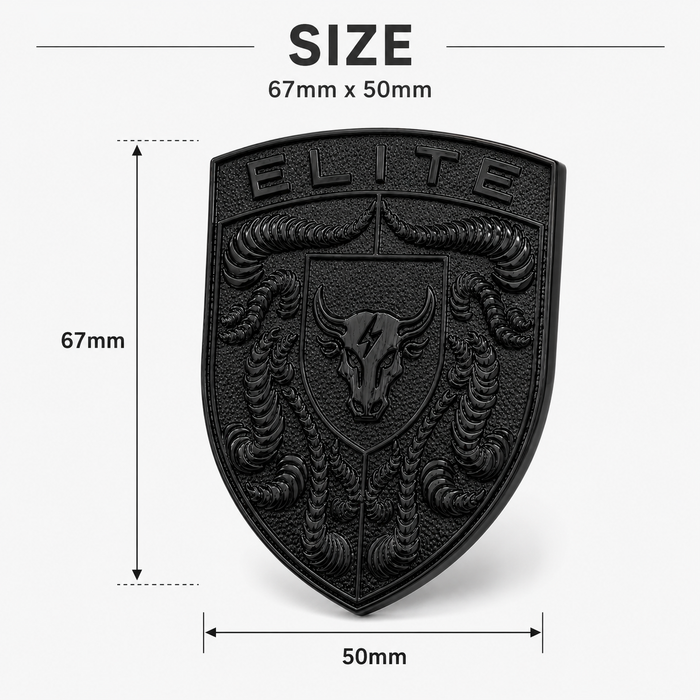 Porsche Black Hood Emblem