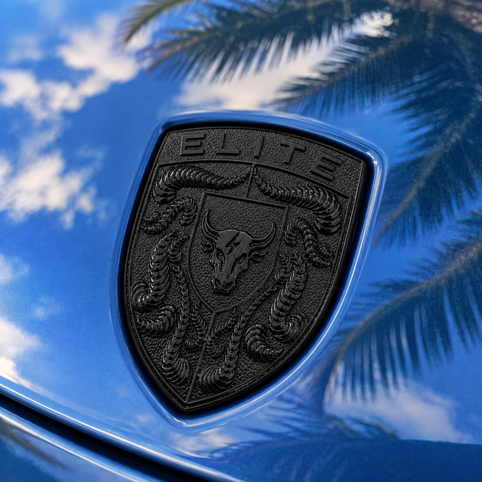 Porsche Black Hood Emblem