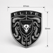 Porsche Black & Silver Hood Emblem